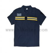 Navy Henley without buckle POLO shirt